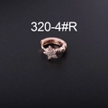 Star charm huggie earring in rose gold with pave zircons for ear cartilage - Star Pendant - Rose Gold (4# Rose Gold)