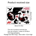 Halloween wall sticker size guide 30x40cm with pumpkins cats and blood footprints - CTX4015 (Pumpkin Monster Cat/30*40cm)