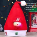 Luminous Christmas hat for kids with snowman design and shiny velvet fabric - Luminous Patch Hat-Kids-Snowman