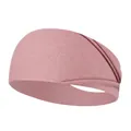 Diadema elástica ancha para yoga en color rosa loto para fitness y estilo deportivo - Rosa Loto