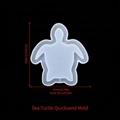 Sea turtle shaker silicone mold for DIY resin jewelry making with dimensions and weight - Turtle Quicksand Mold LS#26