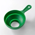 Entonnoir de cuisine pliable en plastique vert avec large ouverture et poignée - Vert