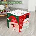 Scatola regalo natalizia da 25cm con motivi di Babbo Natale e pupazzo di neve - LH-5B (1 Pezzo)