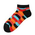 Calze corte con motivi geometrici colorati a rombi in cotone elasticizzato a maglia - 36-44 / Geometrico Esagonale Multicolore
