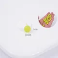 Miniatura de fruta de resina verde claro de 1cm para manualidades y casas de muñecas - Mini manzana verde 1cm