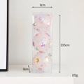 Three white 8cm Christmas balls with glitter and sequins in a transparent gift box - Macaron Color Candy Balls