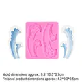 Molde de silicona rosa para decorar tartas de olas, 9,3x10,5cm, diseño mar - 17-914 / Rosa