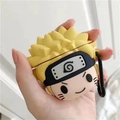 Naruto Uzumaki 3D silicone protective case for AirPods with metal carabiner - Naruto + Carabiner / AirPods 1/2 Gen