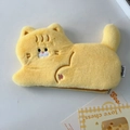 Cute yellow plush cat pencil case with detailed embroidery for students school supplies - Yellow Cat / Large Capacity