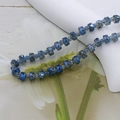 Strand of 6mm faceted blue rondelle crystal glass beads for jewelry making - 4*6mm (Approx. 100pcs) / Dark Blue AB
