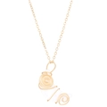 Onregelmatige gouden draadomwikkelde witte maan kristallen hanger aan eenvoudige ketting - Cirkel A-1312