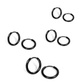 Minimalist black stainless steel hoop earring set for men and women with six piece pack - 8mm/10mm/12mm/14mm / Black 4 Pairs Set