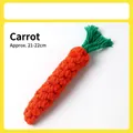 Carrot-shaped cotton rope dog toy for small and medium dogs, length 21-22cm - Carrot