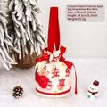 Canvas Christmas candy bag with gingerbread man print and red drawstring, 10x14.5cm size - Red-Gingerbread Man / 10x14.5cm