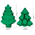Green silicone Christmas tree mold set with snowflake and gingerbread man patterns - 2-Piece Christmas Tree Set