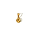 Puffy golden letter O bubble pendant in 18k gold plated stainless steel - Gold Letter O (TP001-O)