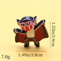 Detail of a cartoon resin vampire figurine with dimensions for Halloween DIY accessories - Vampire Boy