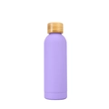 Gourde de sport en acier inoxydable 304 violet avec couvercle en bambou écologique - Violet Lavande