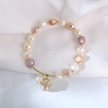 24# Bracciale di Perle Rosa Gatto della Fortuna