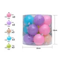 15-piece pastel macaron Christmas ornament ball set in a transparent storage tub - Large / Macaron Mixed Colors