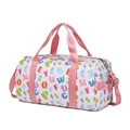 Sac de voyage imperméable pour filles avec imprimé dinosaure et bandoulière rose - Alphabet (disponible sur commande)