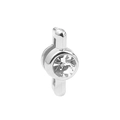 Silver magnetic jewelry connector with rhinestone inlay for DIY bracelet making - Connector Style / Rectangular Hole 10*2mm / Silver