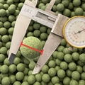 Green 28mm catnip ball toy for cats to lick and self-groom, measuring 28mm in diameter - Catnip Replacement Balls / 10 Pieces Set