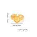 Detail showing 18k gold plated clock-style ring dimensions 0.3cm and 2.3g weight - Adjustable Open / Vintage Clock Style Ring (TYGR0084)