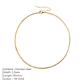 Minimalist 14k gold plated stainless steel 2.5mm snake chain necklace for women - 2.5mm/38+5cm / Gold (YX15683)