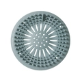 Coperchio rotondo grigio-verde in silicone per scarico e filtro capelli bagno - Blu Tondo Potenziato