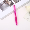 Pink retractable erasable gel pen with rubber grip for school and office supplies - Pink