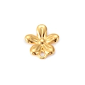 Ciondolo a fiore in acciaio al titanio placcato oro 18k per creazione gioielli - 2# Fiore a cinque petali