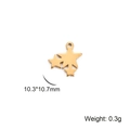 18K gold plated stainless steel triple star pendant with size and weight info - Triple Stars / Gold
