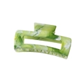 Green and white marble texture rectangular hair claw clip made of acetate material - Bulk Packaging / #4 Green-10.5cm
