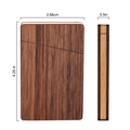 Portable American black walnut business card case with natural wood grain and sleek design - Black Walnut (Business Color)