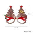 Christmas tree glasses with gold sequins, red holly berries and Merry Christmas text - 1 Piece / Rose Gold Ordered Tree