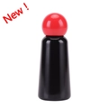 Gourde portable 350ml en acier inoxydable rouge et noir avec une finition satinée - Rouge & Noir