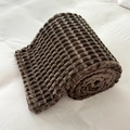 Coperta di peluche marrone caffè con trama a nido d'ape in finta pelliccia - Griglia a Nido d'Ape Caffè Chiaro