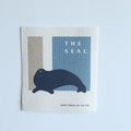 Absorbent wood pulp cotton dishcloth with blue seal cartoon print and Nordic style design - Sea Lion Show