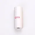 White biodegradable dog poop bag roll with red directional arrow and black core - Solid Color Standard Style / White