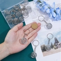 DIY spiral cage pendant keychain with stainless steel rings and large key loop - Spiral Cage Keychain-20Pcs Set / Silver