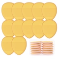 12-piece mini yellow teardrop finger puffs set in a transparent storage box - 12 Pcs/Boxed / Yellow