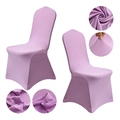 Lavender stretch polyester chair cover with high elasticity for wedding banquet and hotel - M / Standard Type / Violet