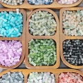 Bamboo-shaped 6x12mm faux jade glass beads in various colors for DIY jewelry making - Random Mixed Colors