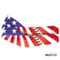 Outdoor sun protection arm sleeves with US flag baseball pattern design MGXT-07 - Baseball Stitch Stars & Stripes(MGXT-07)