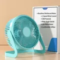 6-inch turquoise USB desktop air circulation fan with brushless motor and 2-speed settings - 6-inch Light Blue