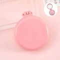 Portable pink folding hairbrush with mirror and air cushion bristles for travel - Simple Pink Cushion Brush
