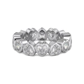 Exquisite S925 sterling silver eternity ring featuring a continuous heart-shaped diamond design - Platinum Heart Style (DY121030)