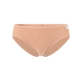 Women's peach pink cotton ribbed panties featuring a comfortable low-rise design - Bean Red