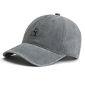 Berretto da baseball in cotone lavato grigio con ricamo panda per protezione solare - Taglia unica / Grigio